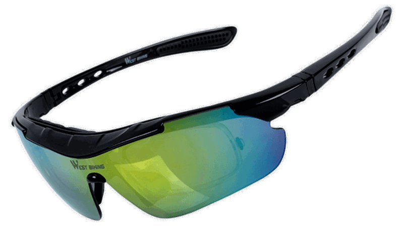 WB Bravo Cykelbriller med 5 linser-Sort