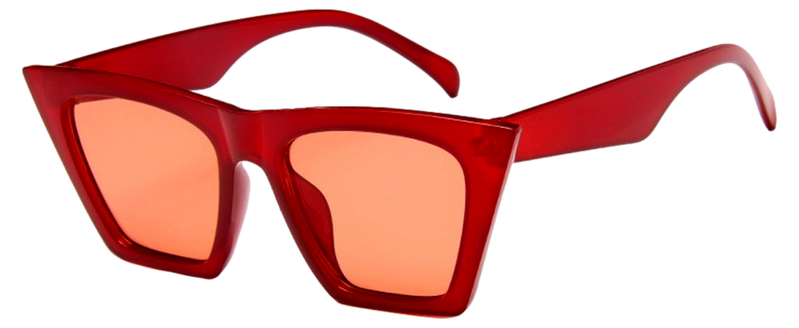 Basic Cat-Eye Solbriller-Rød