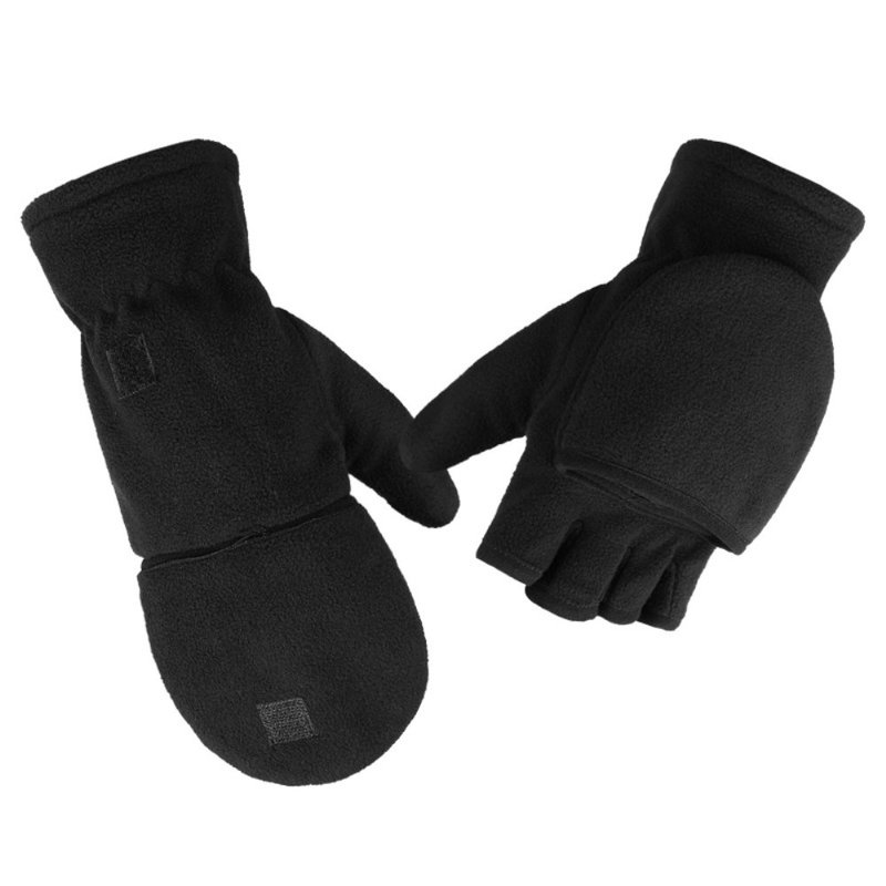 2-i-1 Polar Fleece Luffer med Fingervanter