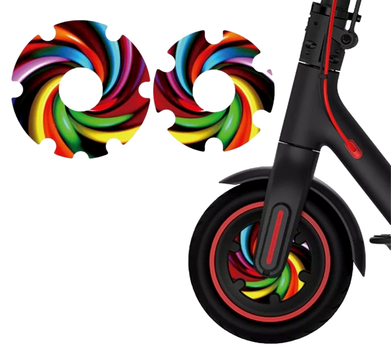 Hjul Sticker til Xiaomi Mi M365 / Pro / Pro 2-Regnbue