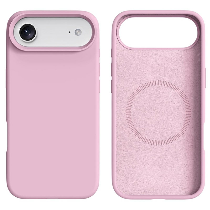 iPhone Air Silikone Cover med MagSafe og Blød Inderside - Lyserød