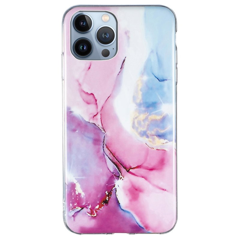 iPhone 15 Pro Max Cover - Multifarvet Marmor