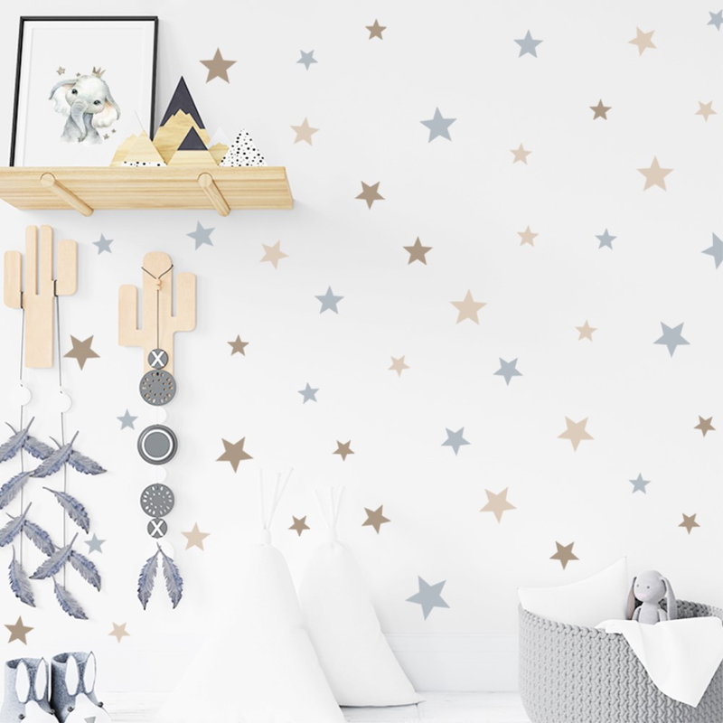 52 Stk Stjerne Wallstickers / Vægklistermærker