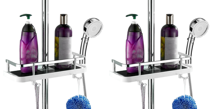2 Stk Shampoo Holder med Kroge til Badet