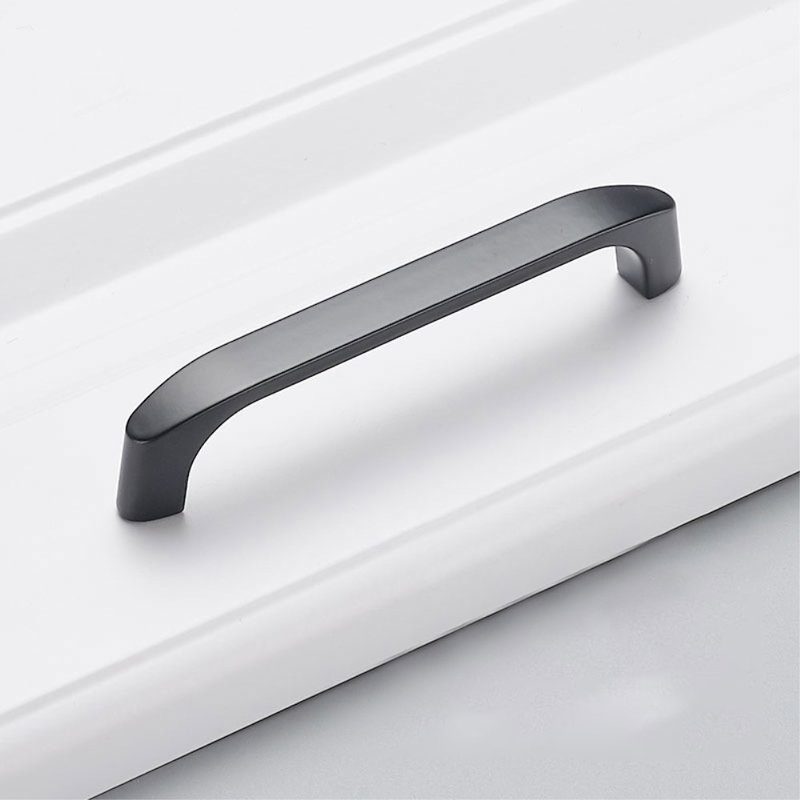 Moderne Matte Sort Møbelgreb i Metal-Small