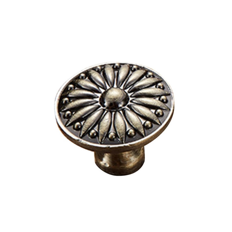 Blomstret Møbelgreb i Metal-Bronze