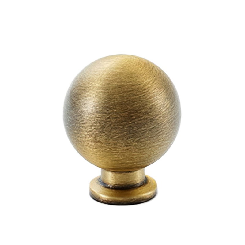 Kugle Møbellknop i Guld Patina-Small