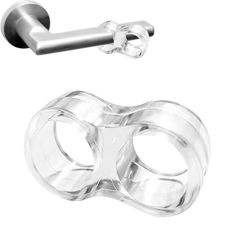 Dørstopper til Håndtag / Dørgreb i Gennemsigtig Gummi 