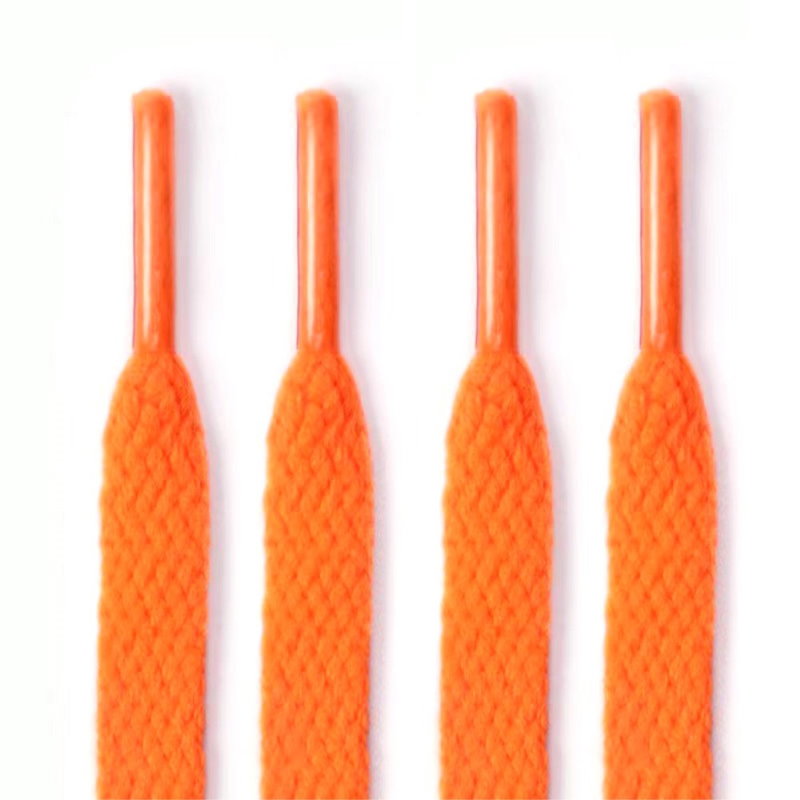 Flade Snørebånd i Polyester - 120 CM-Orange