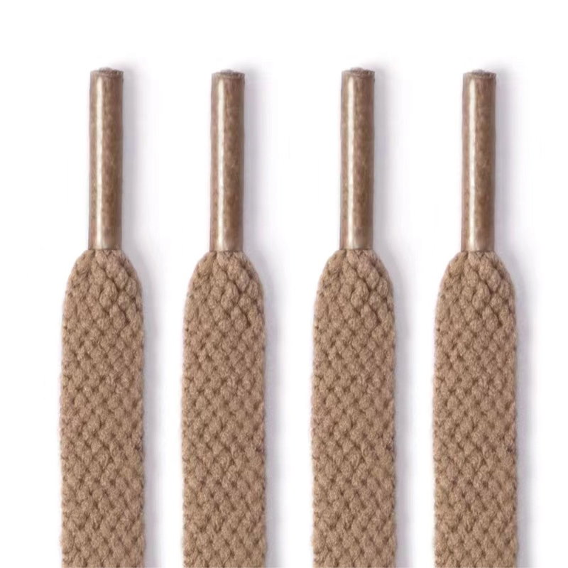 Flade Snørebånd i Polyester - 120 CM-Brun