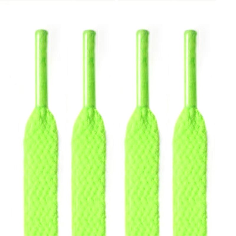 Flade Snørebånd i Polyester - 120 CM-Lysegrøn