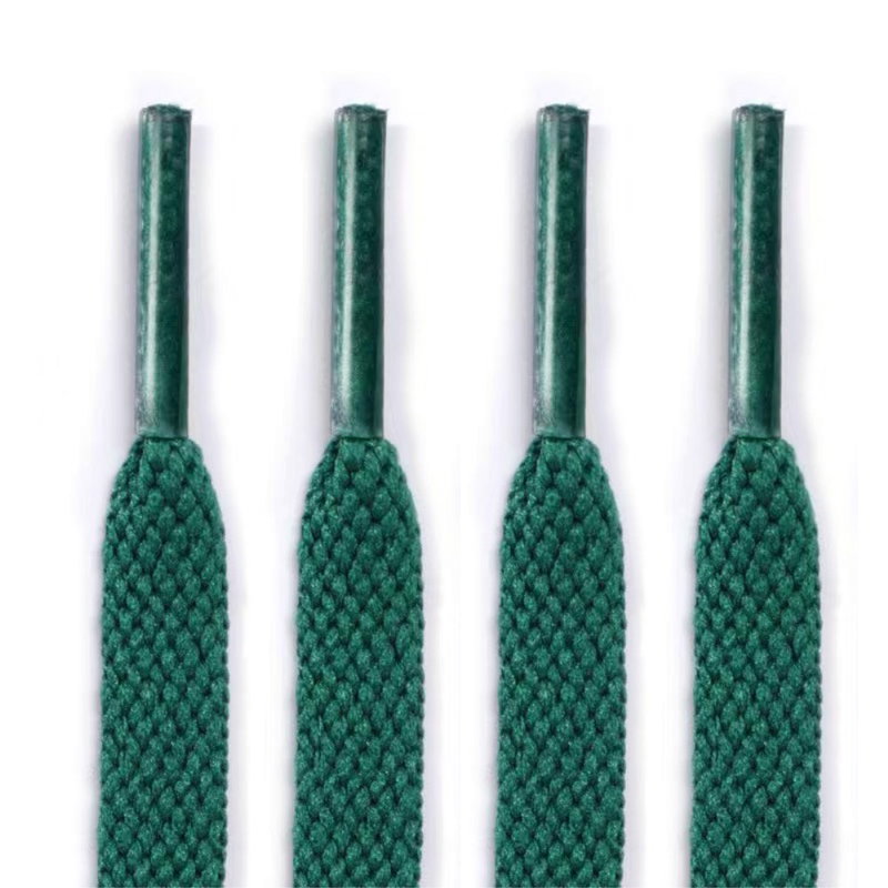 Flade Snørebånd i Polyester - 120 CM-Grøn