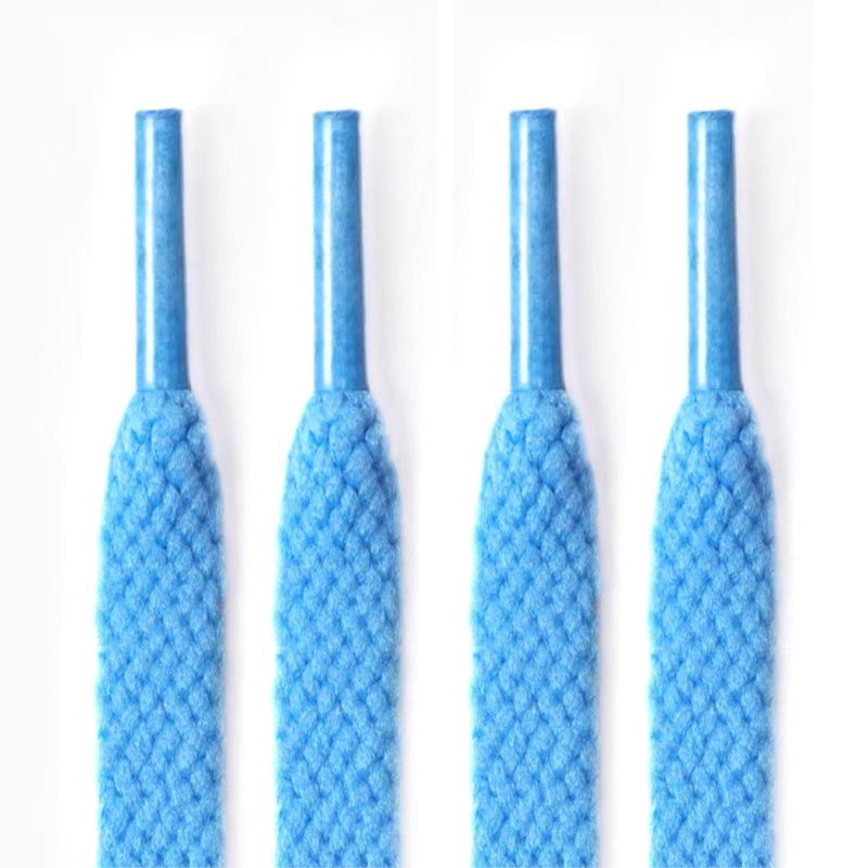 Flade Snørebånd i Polyester - 120 CM-Lyseblå