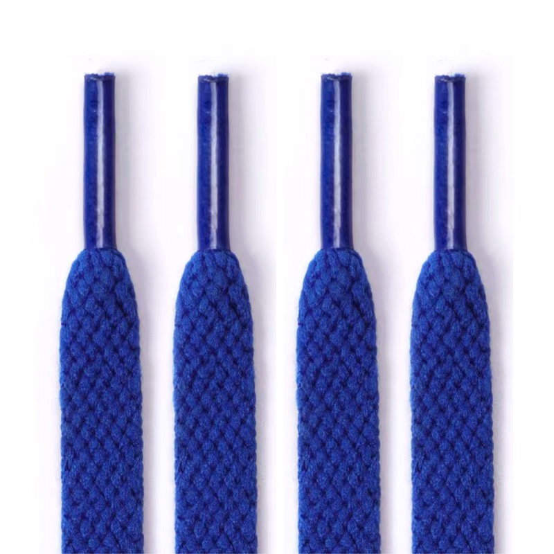 Flade Snørebånd i Polyester - 120 CM-Blå
