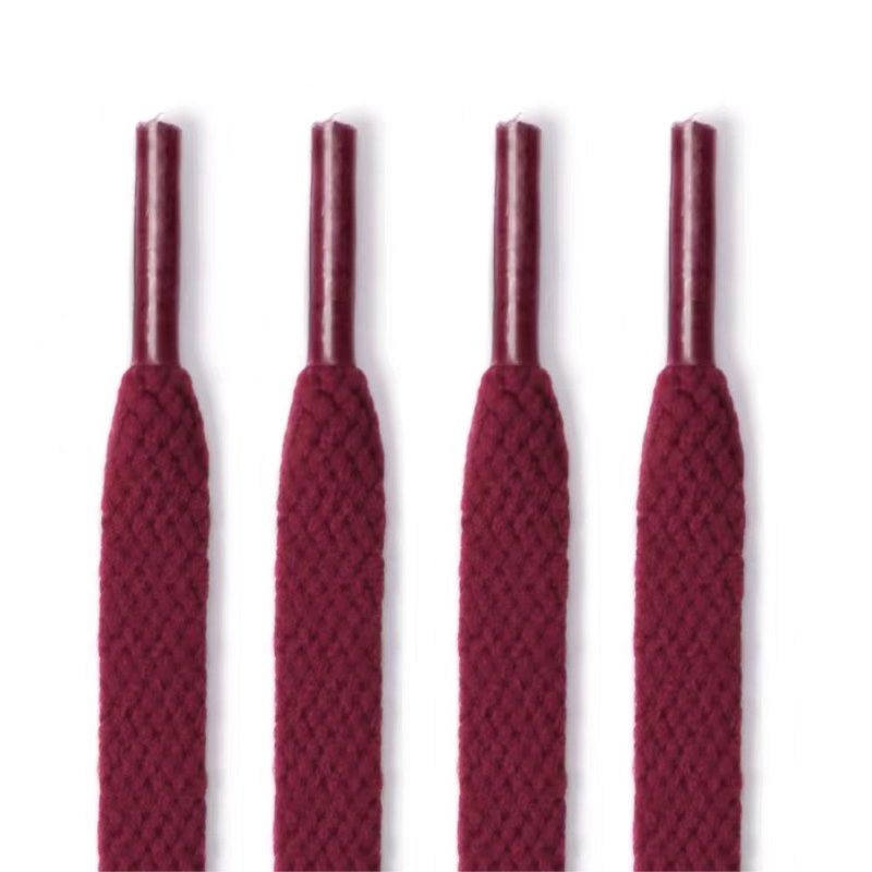 Flade Snørebånd i Polyester - 120 CM-Mørkerød