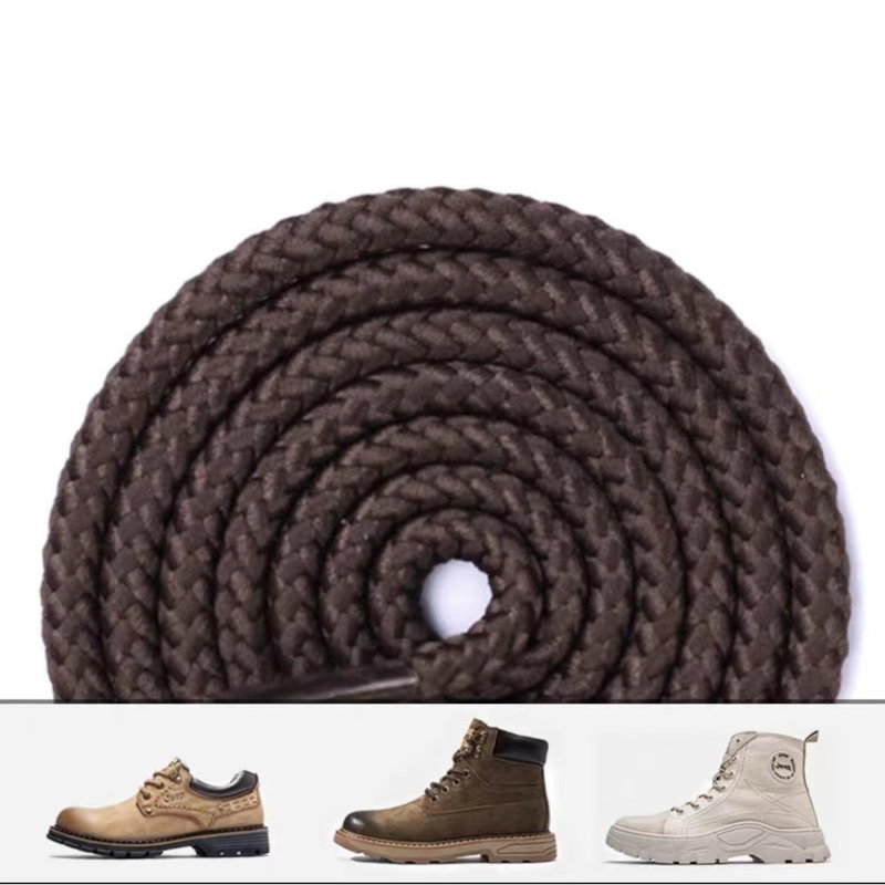 Kraftige Runde Snørebånd i Polyester - 140 CM-Mørkebrun