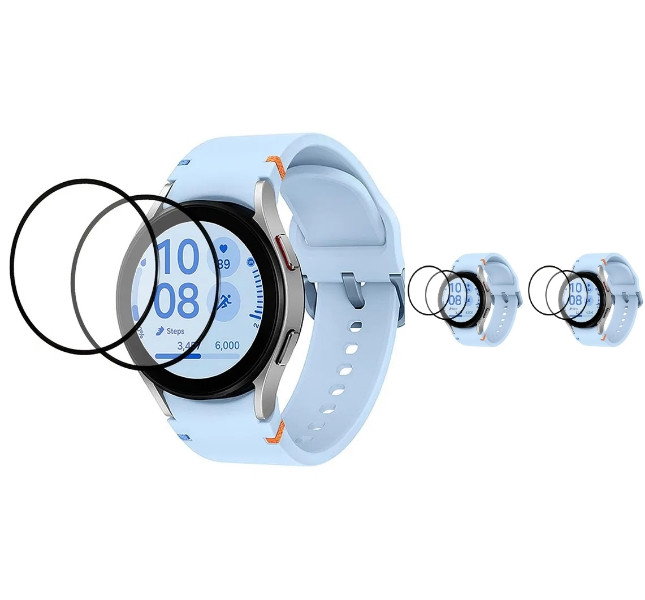 Beskyttelsesglas med sort kant til Samsung Galaxy Watch FE 40mm