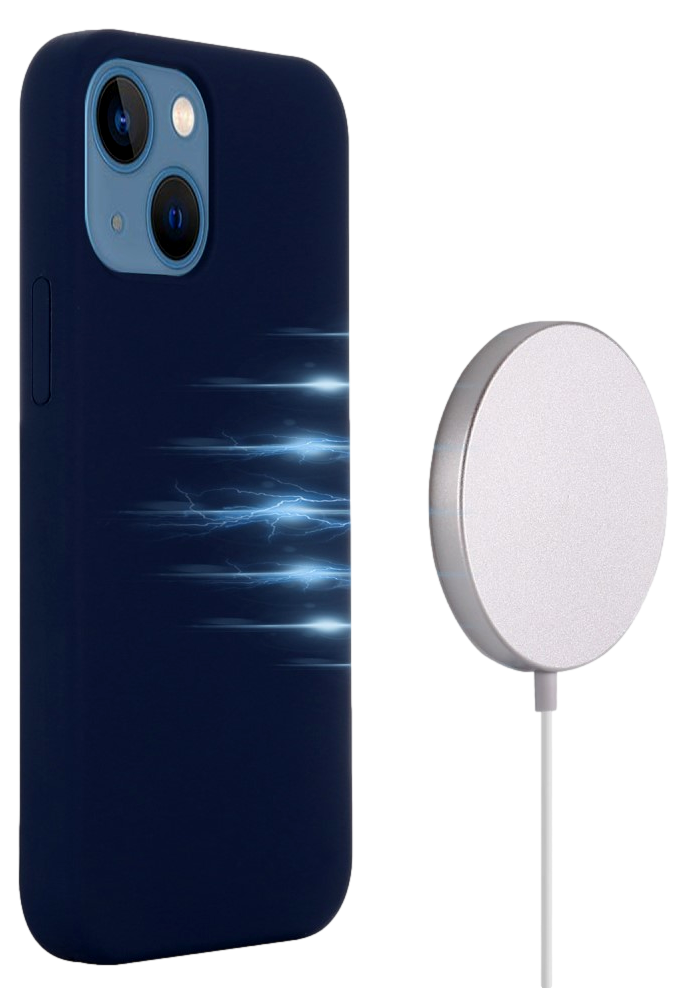 Silikone Cover med MagSafe til iPhone 14-Mørkeblå
