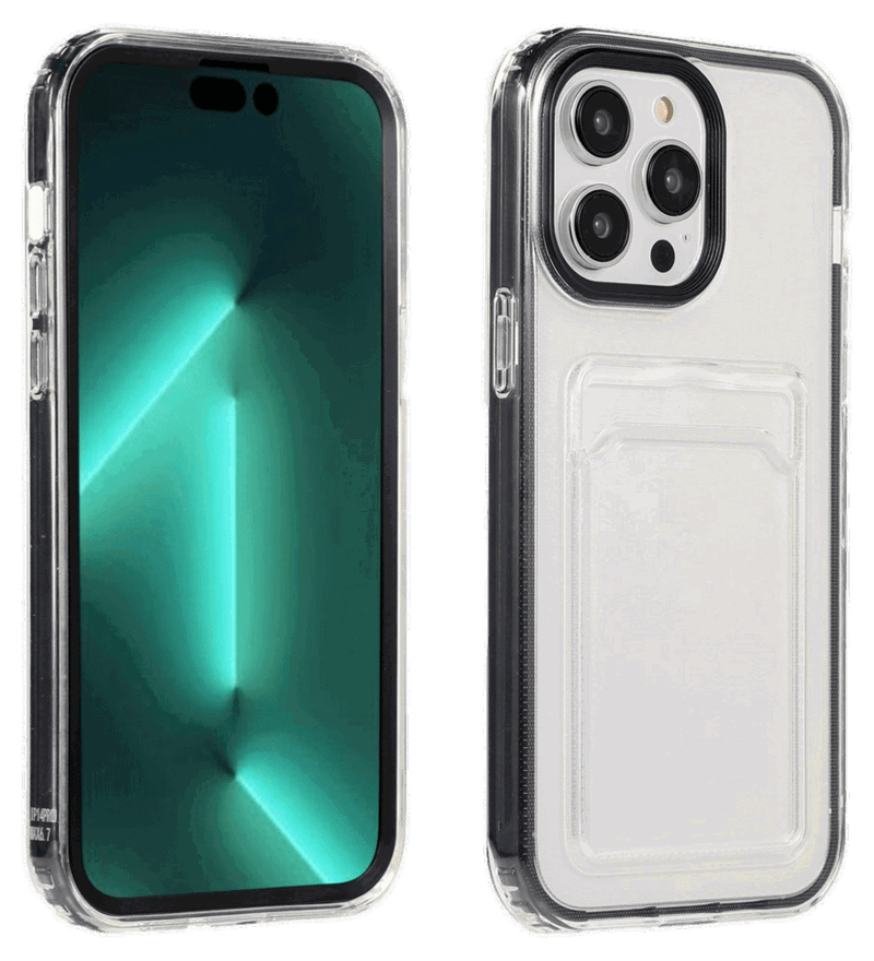 Gennemsigtig Cover med Kortholder til iPhone 14 Pro