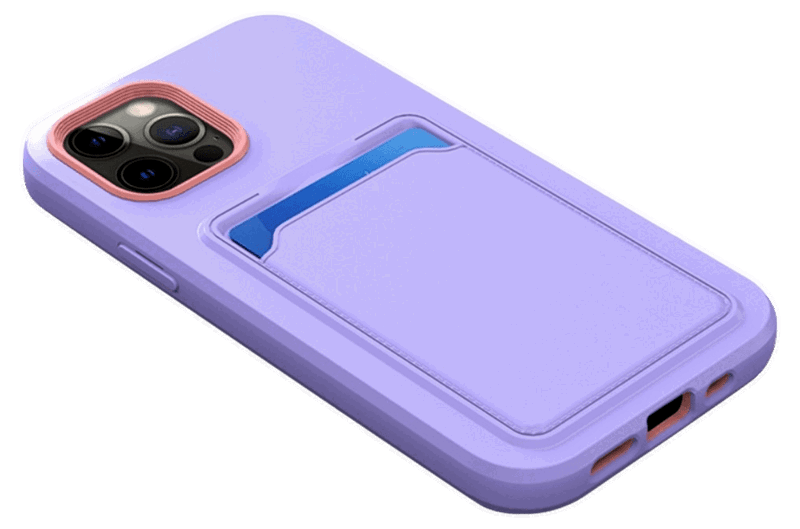 Silikone Cover med Kortholder til iPhone 14 Pro