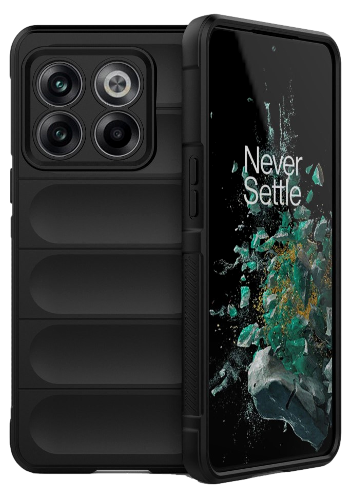 Rugged Silikone Cover til OnePlus 10T-Sort