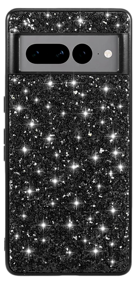 Glitter Hard Case Cover til Google Pixel 7 Pro-Sort