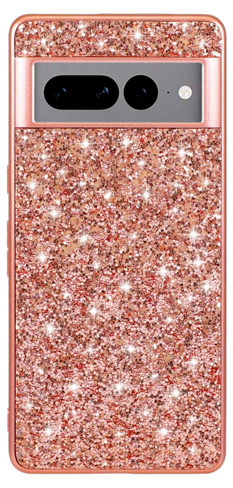 Glitter Hard Case Cover til Google Pixel 7 Pro-Rosa