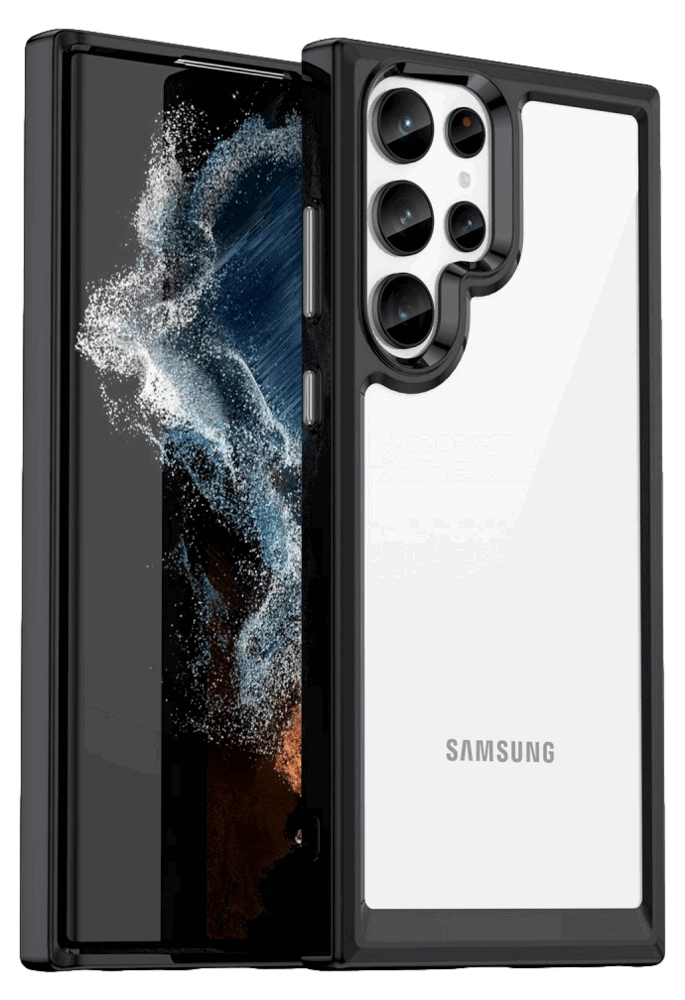 Canti Gennemsigtigt Silikone Cover til Samsung Galaxy S23 Ultra