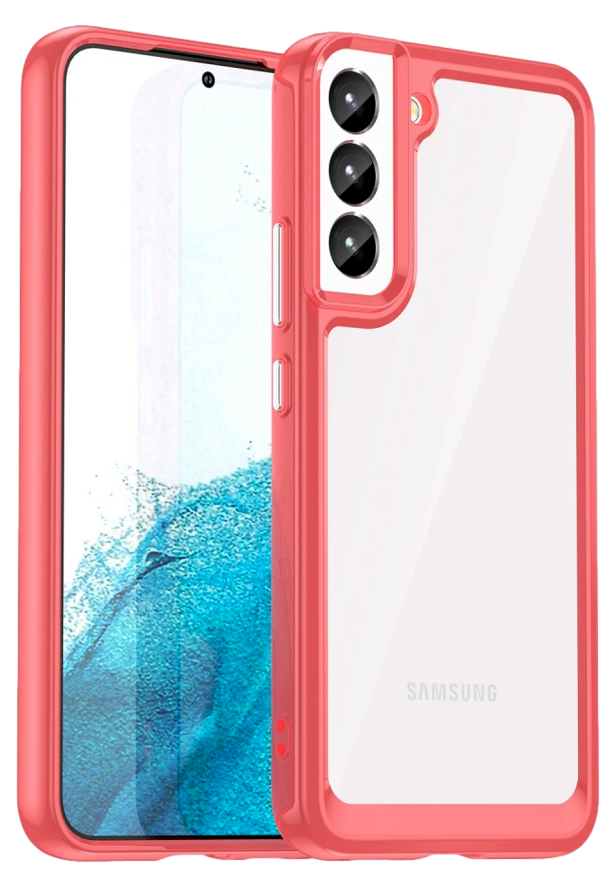 Gennemsigtigt Cover til Samsung Galaxy S23-Rød