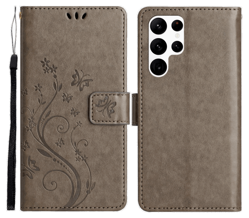 Lino Flip Cover til Samsung Galaxy S23 Ultra-Grå
