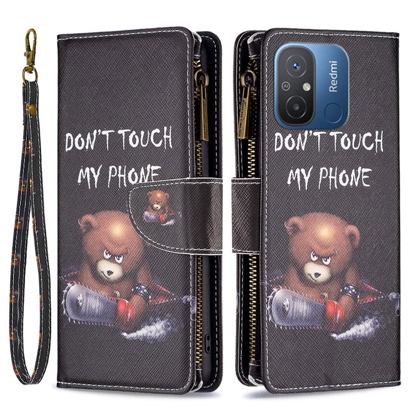 Sjovt Dont Touch Me Flip Cover til Xiaomi Redmi 12C 4G