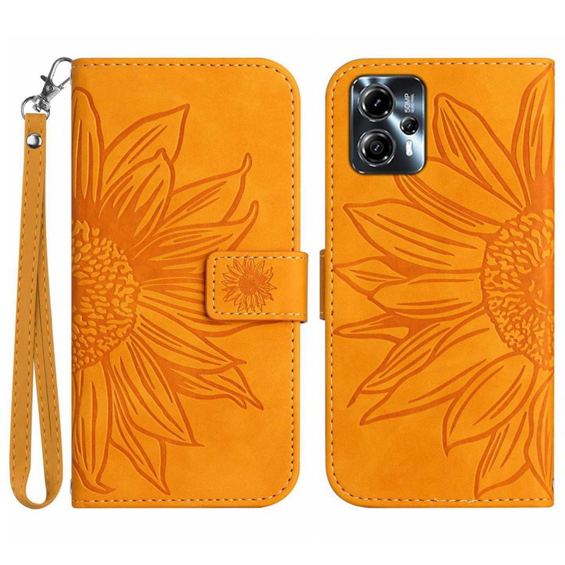 Solsikke Flip Cover til Motorola Moto G13 / G23 / G53-Gul
