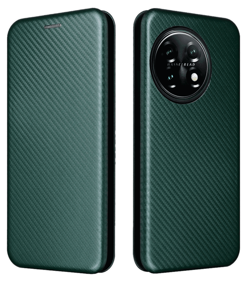 Carbon Læder Flip Cover til OnePlus 11 5G