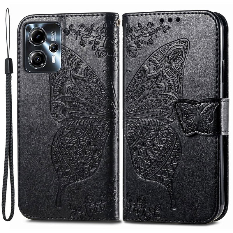 Papillo Flip Cover til Motorola Moto G13 / G23 / G53-Sort