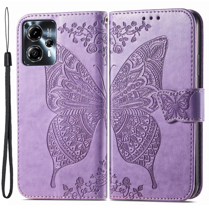Papillo Flip Cover til Motorola Moto G13 / G23 / G53-Lilla