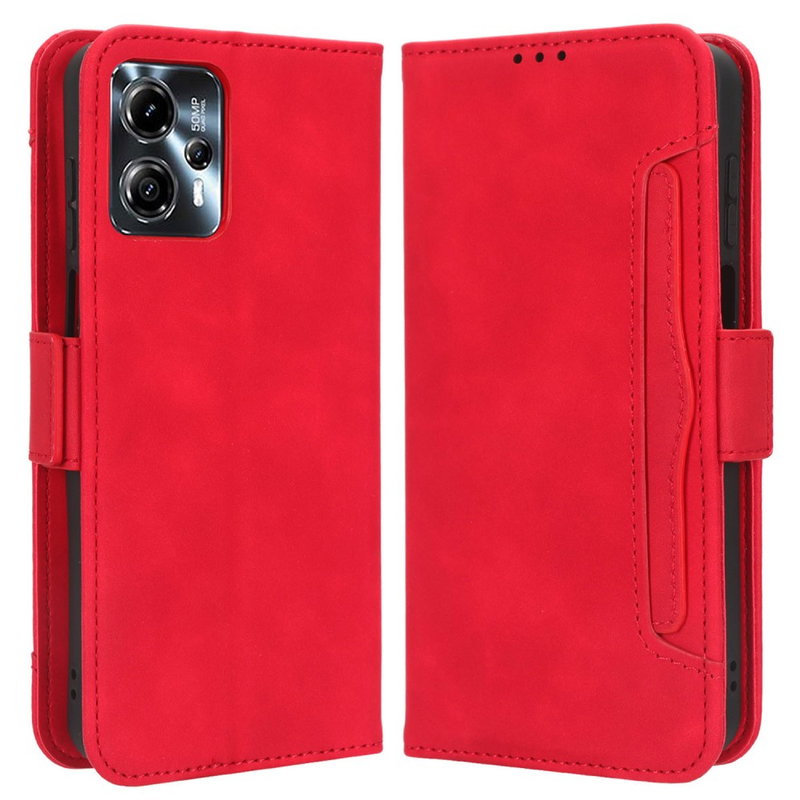 Classic Flip Cover til Motorola Moto G13 / G23 / G53-Rød