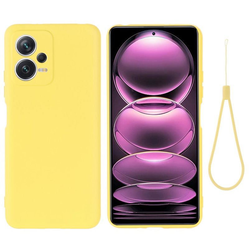 Soft Matte Silikone Cover til Xiaomi Redmi Note 12 5G-Gul