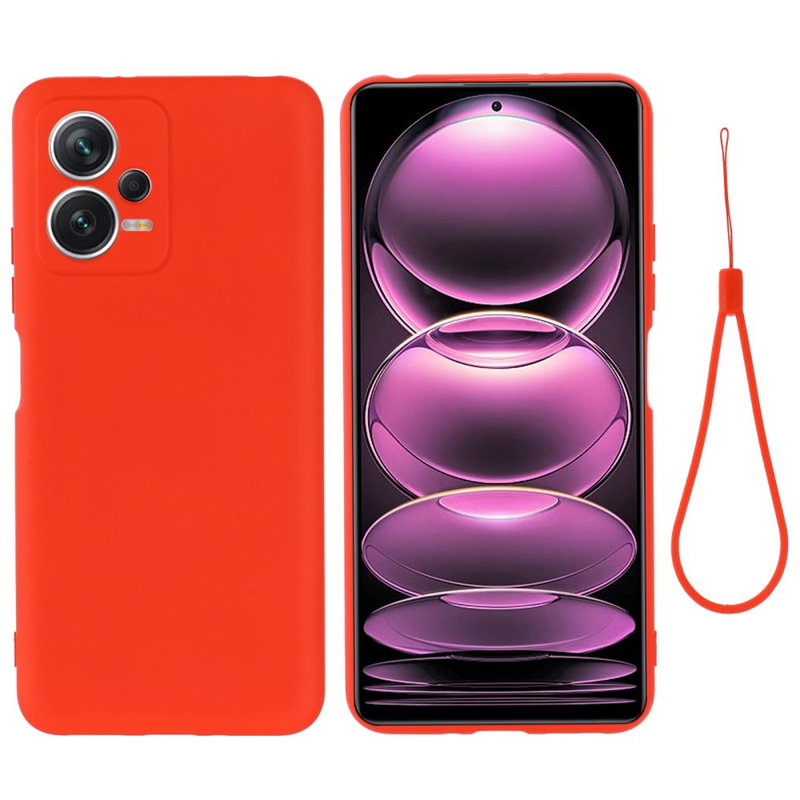 Soft Matte Silikone Cover til Xiaomi Redmi Note 12 5G-Rød