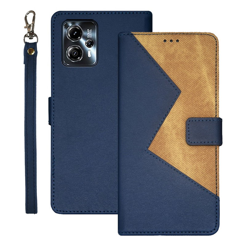 Motorola Moto G13 / G23 / G53 Dual Flip Cover-Blå