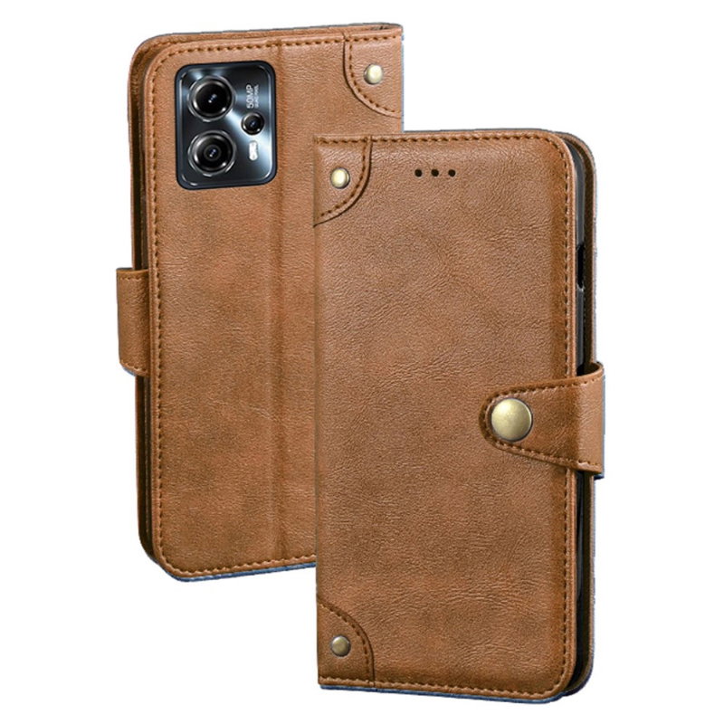 Motorola Moto G13 / G23 / G53 Vinto Flip Cover-Brun