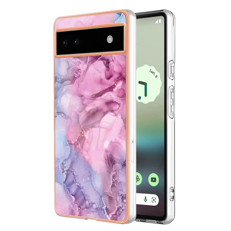 Pink Marmor Cover til Google Pixel 6a