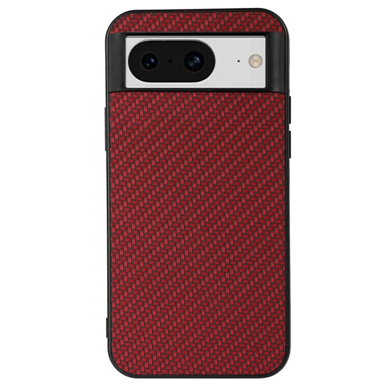 Carbon Læder Cover til Google Pixel 8-Rød
