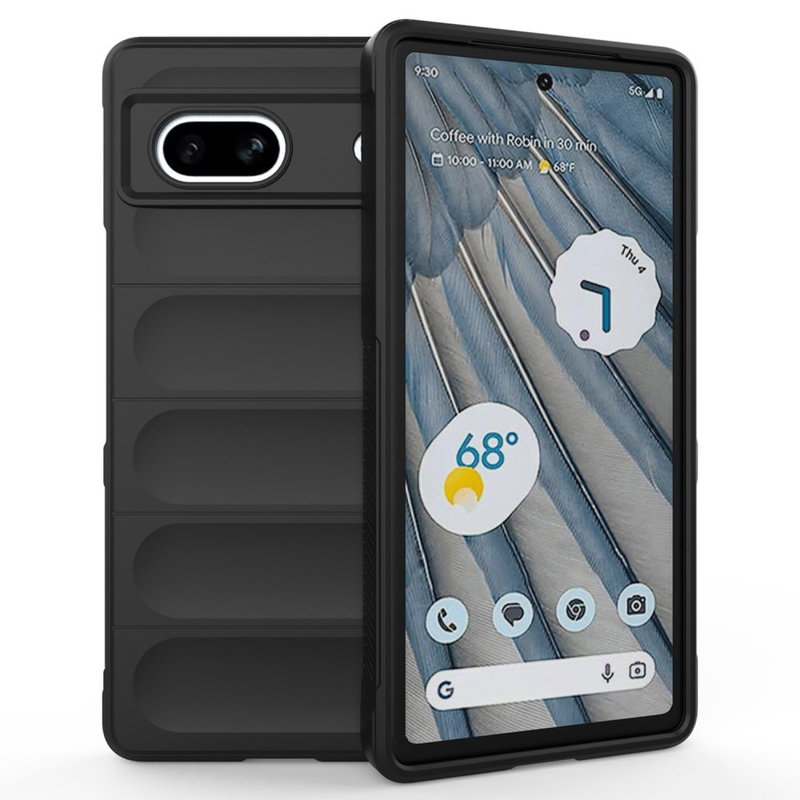 Rugged Silikone Cover til Google Pixel 7a-Sort