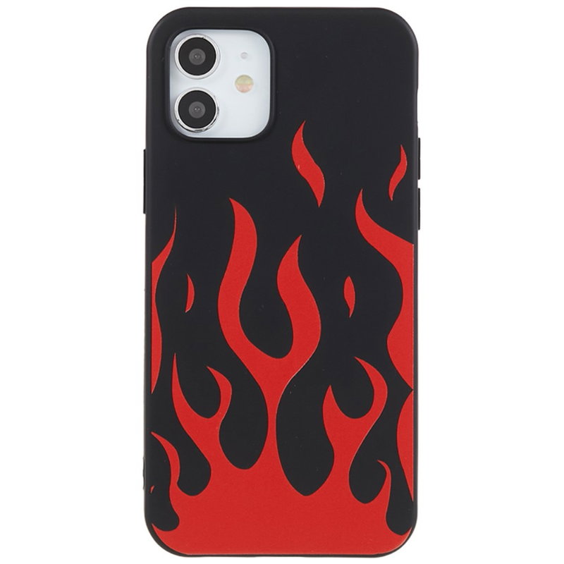 Silikone Cover med Flammer til iPhone 14