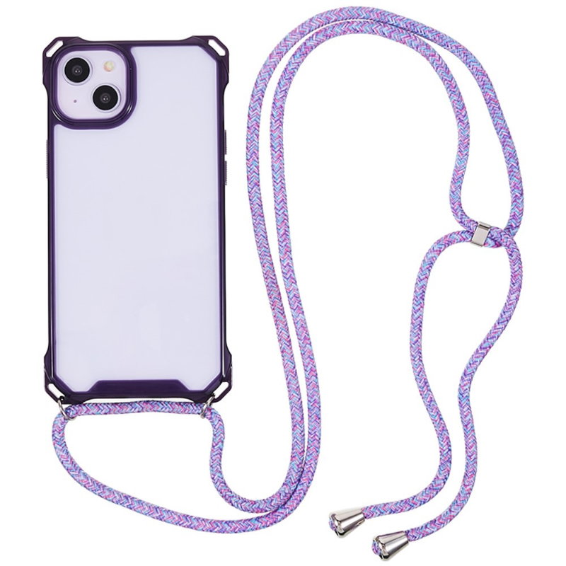 Gennemsigtig Silikone Cover med Snor til iPhone 14