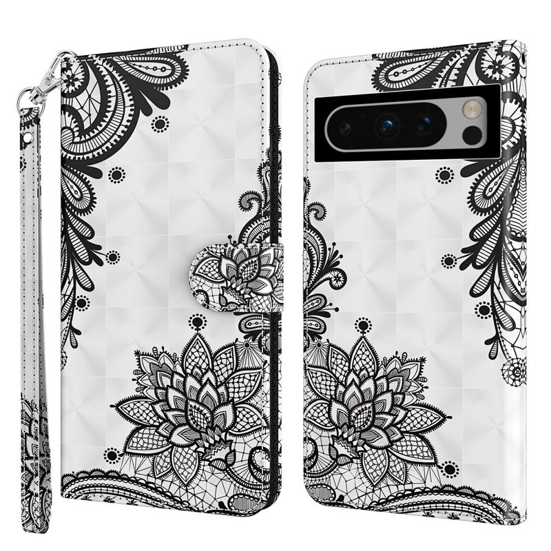 Flower Flip Cover til Google Pixel 8 Pro