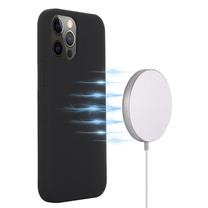 Silikone Cover med MagSafe til iPhone 15 Pro-Sort