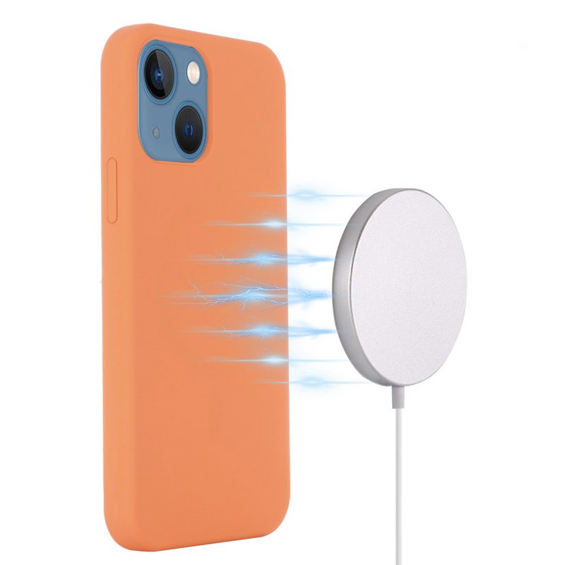 Silikone Cover med MagSafe til iPhone 15-Orange