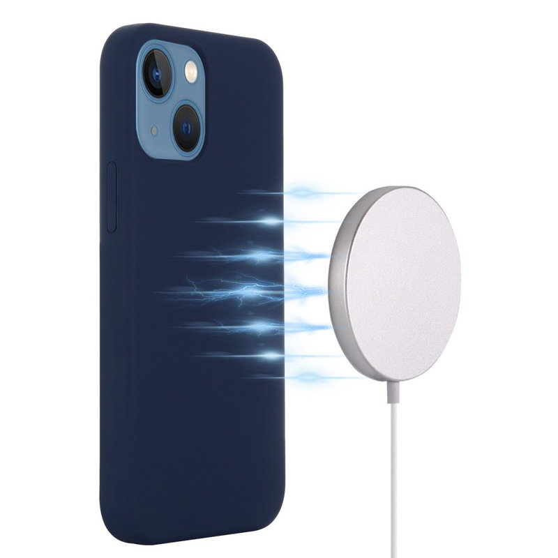 Silikone Cover med MagSafe til iPhone 15 Plus-Mørkeblå
