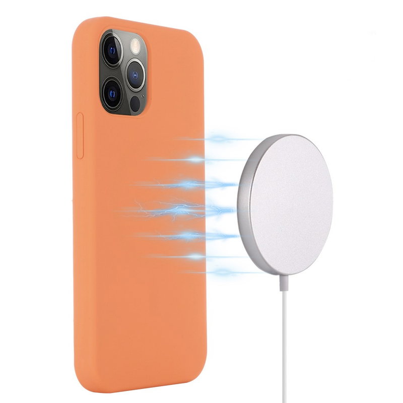 Silikone Cover med MagSafe til iPhone 15 Pro Max-Orange